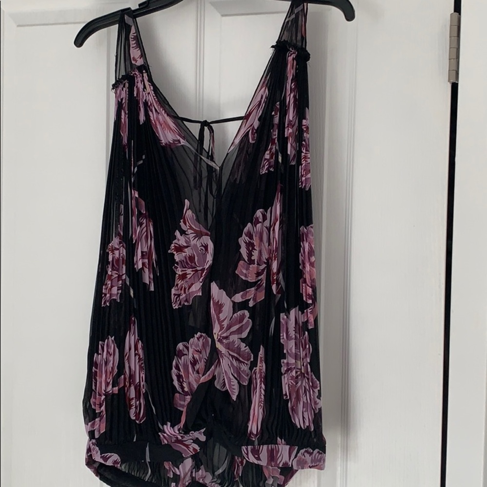 Free People sheer floral tank